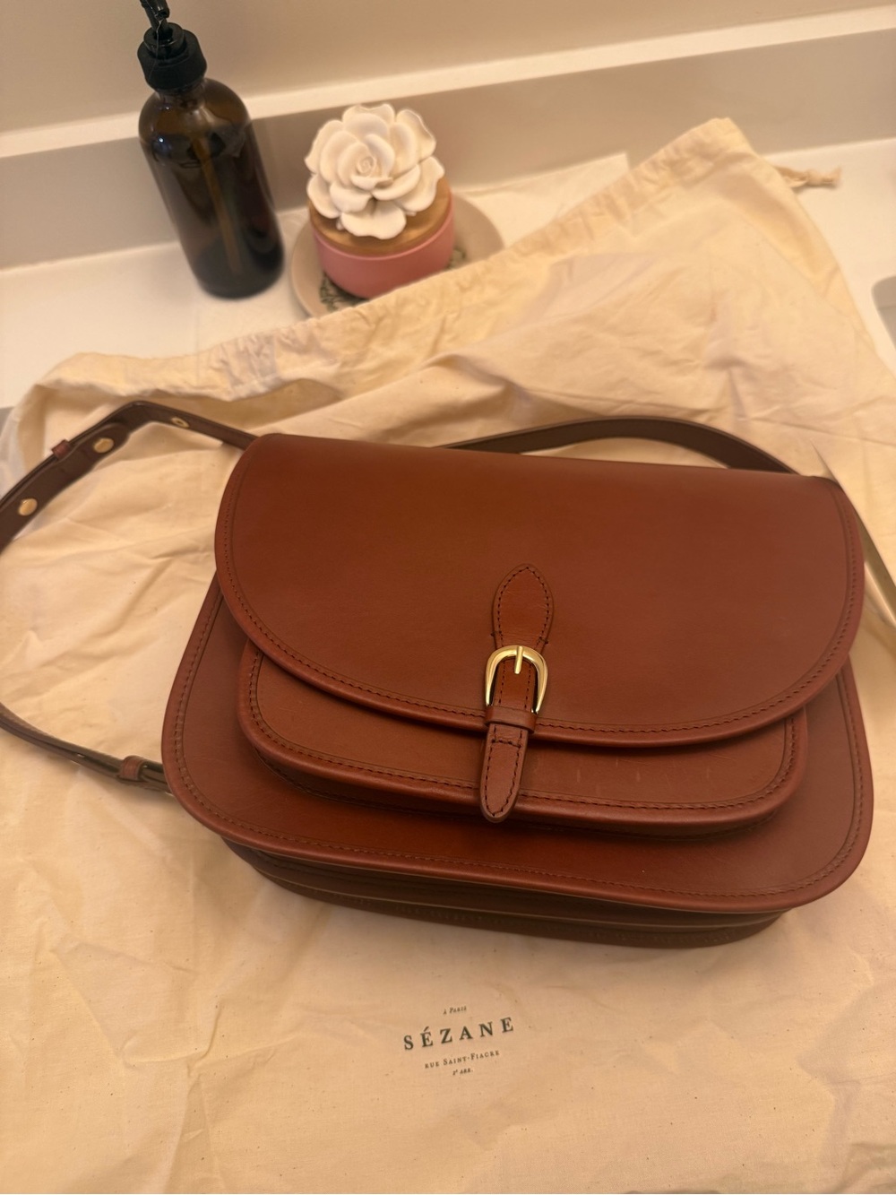 NWT Sezane Large Roméo Bag Natural Heritage - Picture 1 of 10